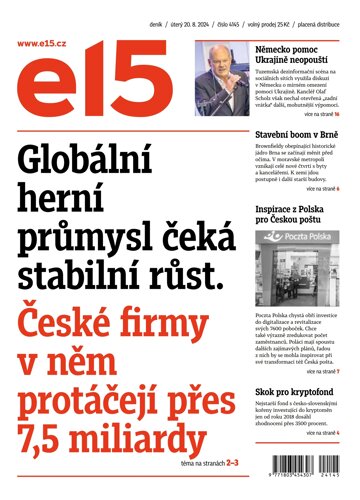Obálka e-magazínu E15 20.8.2024