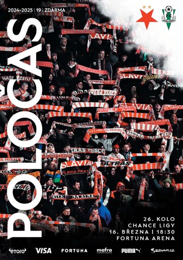 Obálka e-magazínu Poločas 25/2024č.19 Slavia – Jablonec