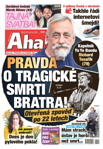 Obálka e-magazínu AHA! 28.6.2025