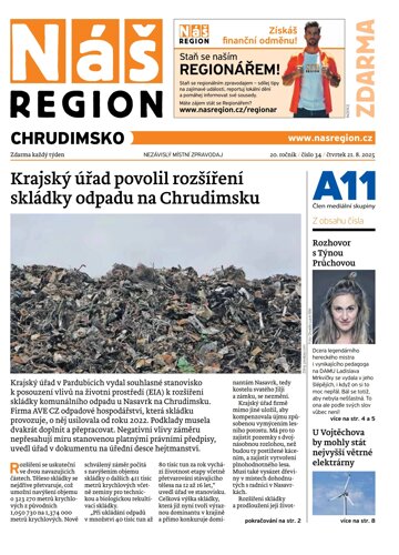 Obálka e-magazínu Náš Region - Chrudimsko 34/2025