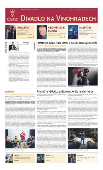 Obálka e-magazínu Hospodářské noviny - příloha 073 - 16.4.2026 Divadlo na Vinohradech