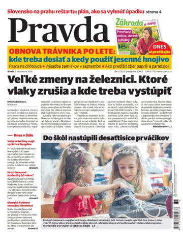 Obálka e-magazínu Pravda 2. 9. 2026