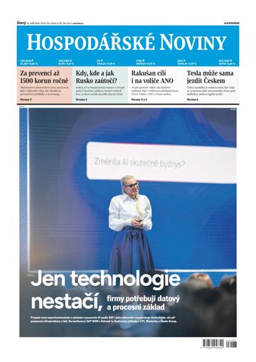 Obálka e-magazínu Hospodářské noviny 183 - 22.9.2026
