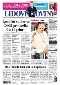 Obálka e-magazínu Lidové noviny 12.12.2013