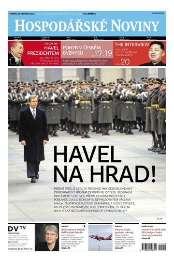 Obálka e-magazínu Hospodářské noviny 250 - 29.12.2014