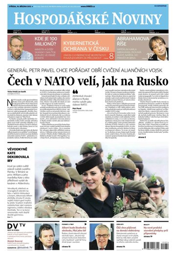 Obálka e-magazínu Hospodářské noviny 054 - 18.3.2015