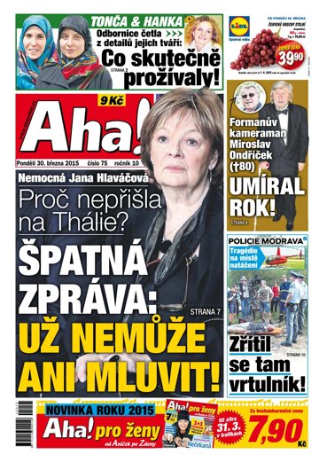 Obálka e-magazínu AHA! 30.3.2015
