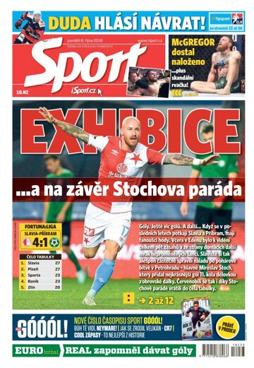 Obálka e-magazínu Sport 8.10.2018