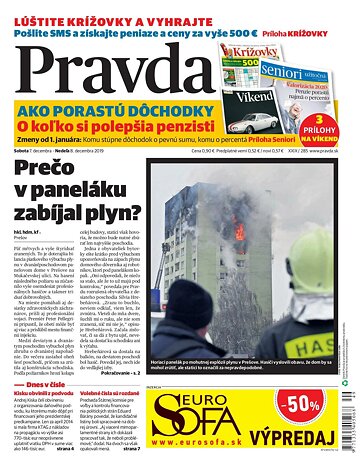 Obálka e-magazínu Pravda 7. 12. 2019
