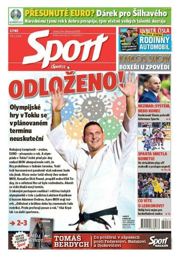 Obálka e-magazínu Sport 24.3.2020