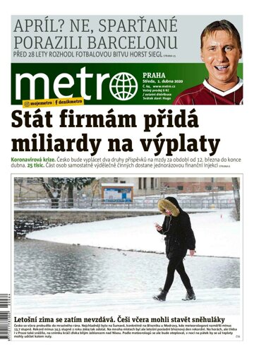 Obálka e-magazínu deník METRO 1.4.2020