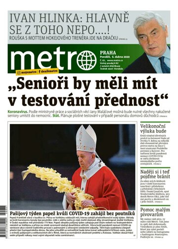 Obálka e-magazínu deník METRO 6.4.2020