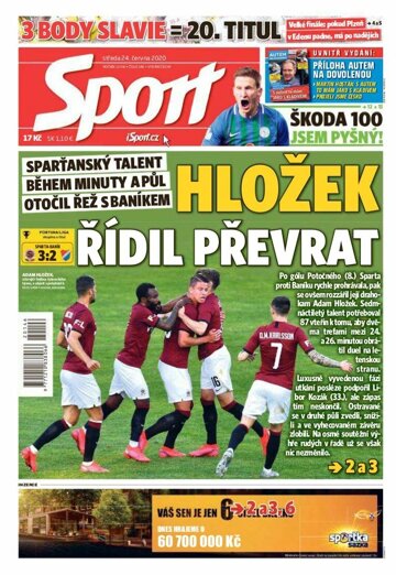 Obálka e-magazínu Sport 24.6.2020