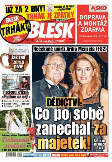 Obálka e-magazínu Blesk 9.9.2020