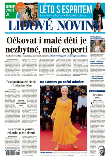 Obálka e-magazínu Lidové noviny 7.7.2021