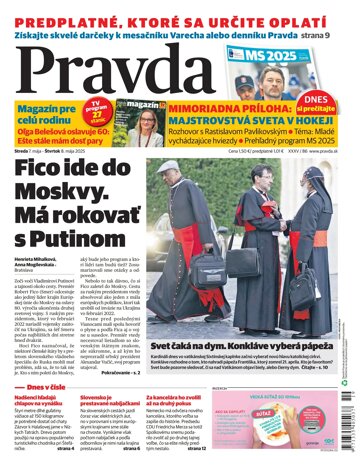 Obálka e-magazínu Pravda 7. 5. 2025
