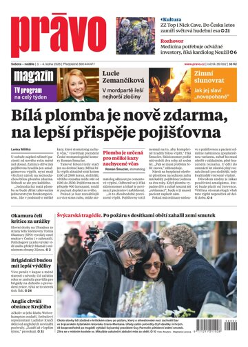 Obálka e-magazínu Deník Právo 3.1.2026