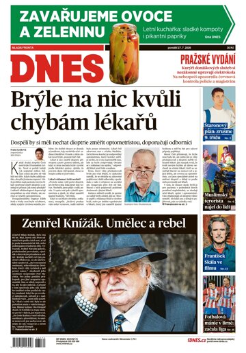 Obálka e-magazínu MF Dnes 27.7.2026