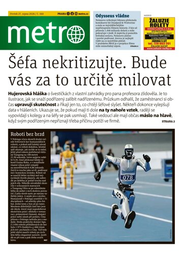 Obálka e-magazínu deník METRO 27.8.2026