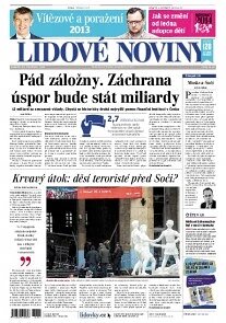 Obálka e-magazínu Lidové noviny 30.12.2013
