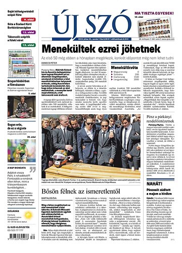 Obálka e-magazínu Új Szó 22.7.2015