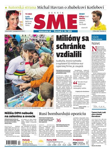 Obálka e-magazínu SME 1.10.2015