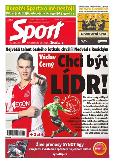 Obálka e-magazínu Sport 3.12.2015