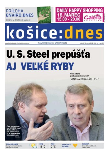 Obálka e-magazínu košice:dnes 18.3.2016