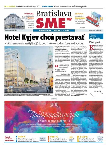 Obálka e-magazínu SME MY Bratislava 9/2/2018