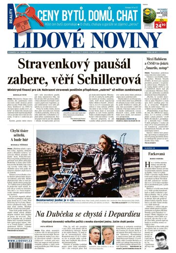 Obálka e-magazínu Lidové noviny 19.8.2019