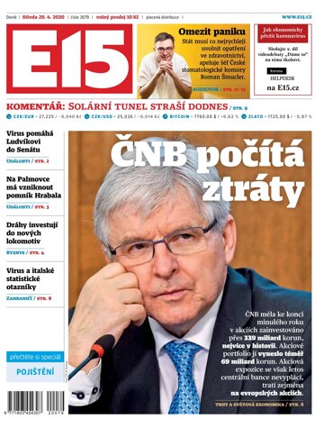 Obálka e-magazínu E15 29.4.2020