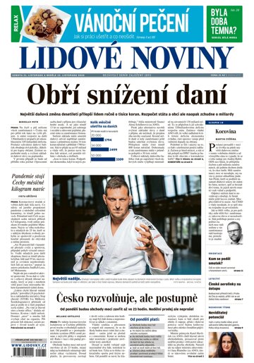 Obálka e-magazínu Lidové noviny 21.11.2020