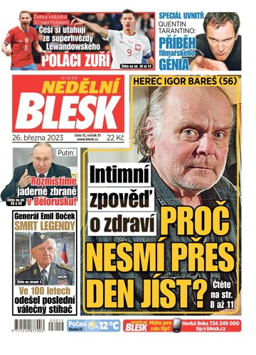 Obálka e-magazínu Nedělní Blesk 26.3.2023