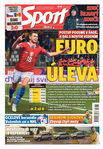 Obálka e-magazínu Sport 21.11.2023