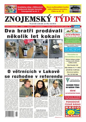 Obálka e-magazínu Znojemský týden 46/2025