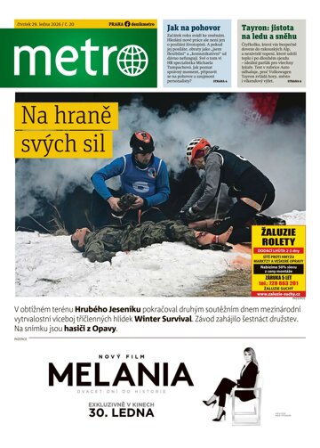Obálka e-magazínu deník METRO 29.1.2026