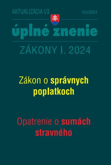 Obálka knihy Aktualizácia I/3 / 2024- daňové a účtovné zákony