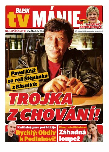 Obálka e-magazínu Blesk Tv manie 25.4.2015