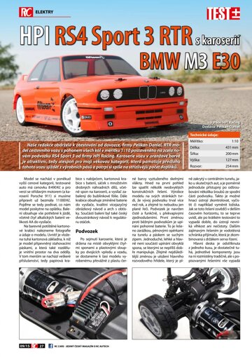 Obálka e-magazínu HPI RS4 Sport 3 RTR s karoserií BMW M3 E30