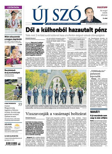 Obálka e-magazínu Új Szó 12.4.2016