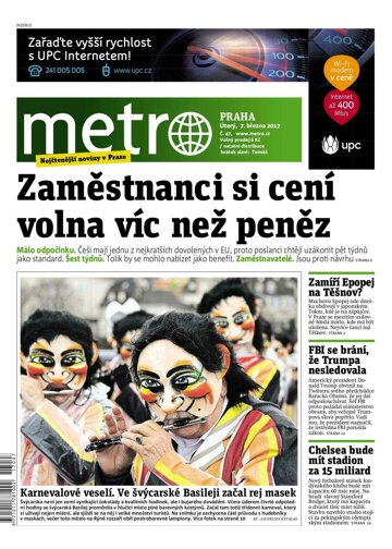 Obálka e-magazínu deník METRO 7.3.2017