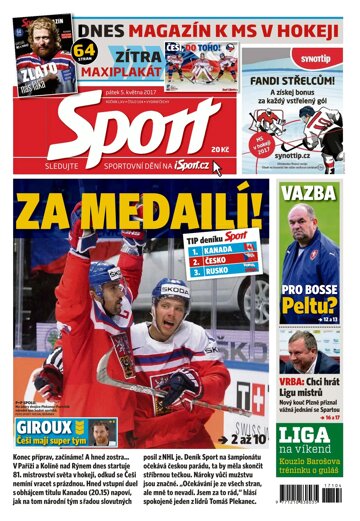 Obálka e-magazínu Sport 5.5.2017