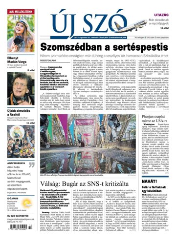 Obálka e-magazínu Új Szó 10.8.2017