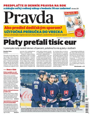 Obálka e-magazínu Pravda 4. 4. 2018