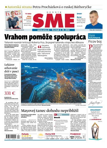 Obálka e-magazínu SME 4.10.2018