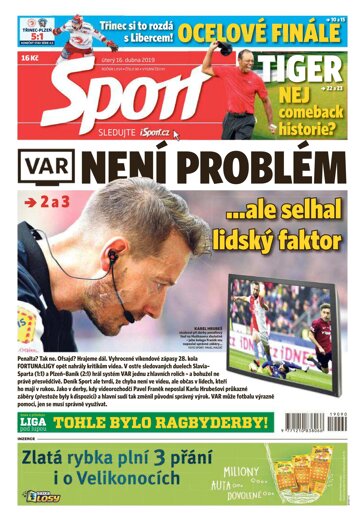 Obálka e-magazínu Sport 16.4.2019