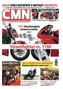 Obálka e-magazínu ČESKÉ MOTOCYKLOVÉ NOVINY 12/2011