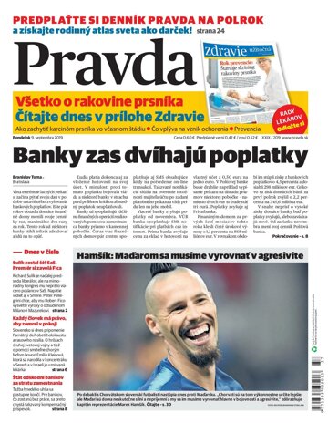 Obálka e-magazínu Pravda 9. 9. 2019