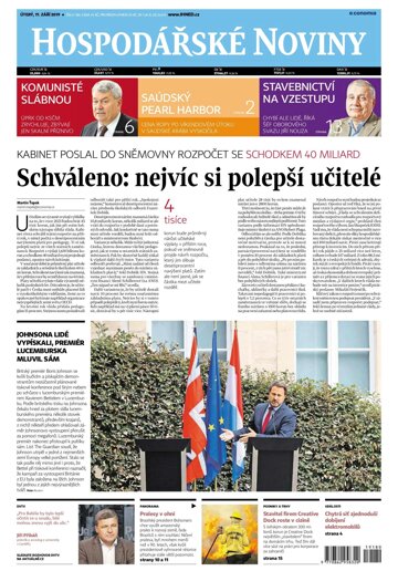 Obálka e-magazínu Hospodářské noviny 180 - 17.9.2019