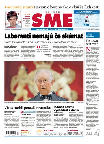 Obálka e-magazínu SME 26.3.2020